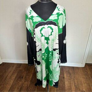 Green Floral Dress XL